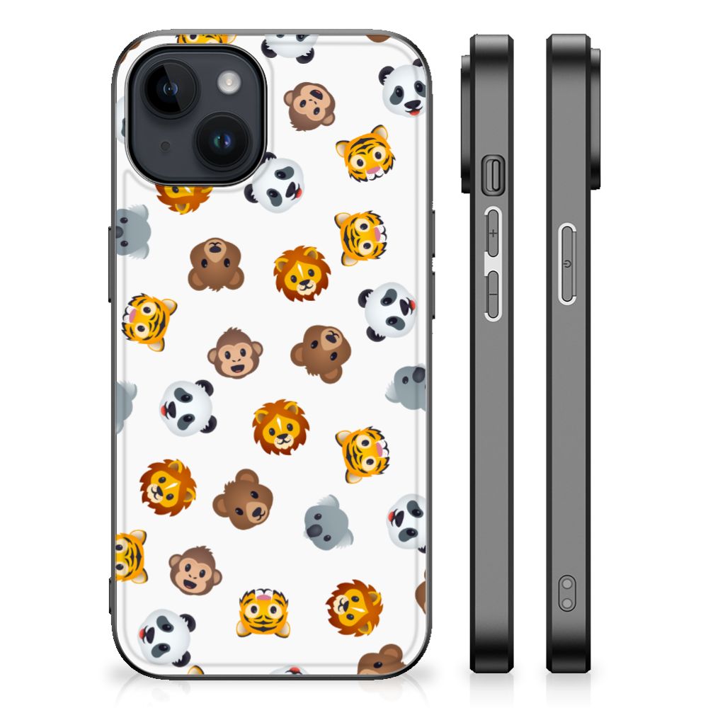 Back Case voor iPhone 15 Plus Dieren Emojis
