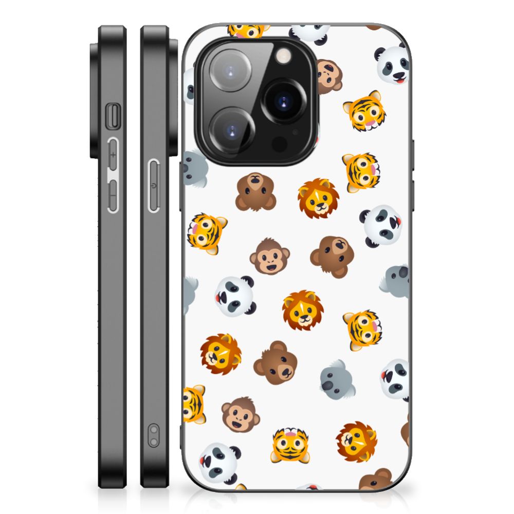 Back Case voor iPhone 14 Pro Dieren Emojis