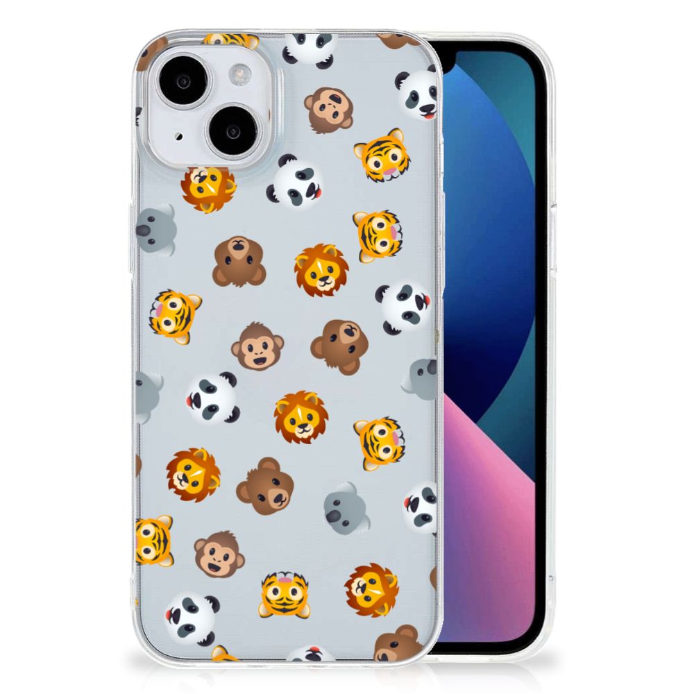 TPU bumper voor iPhone 15 Plus Dieren Emojis