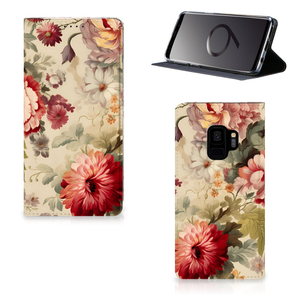 Smart Cover voor Samsung Galaxy S9 Bloemen