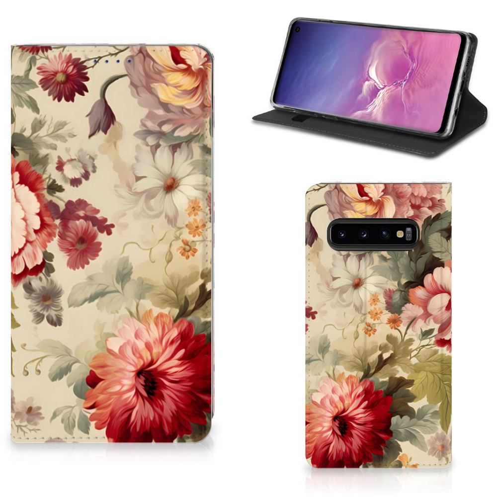 Smart Cover voor Samsung Galaxy S10 Bloemen