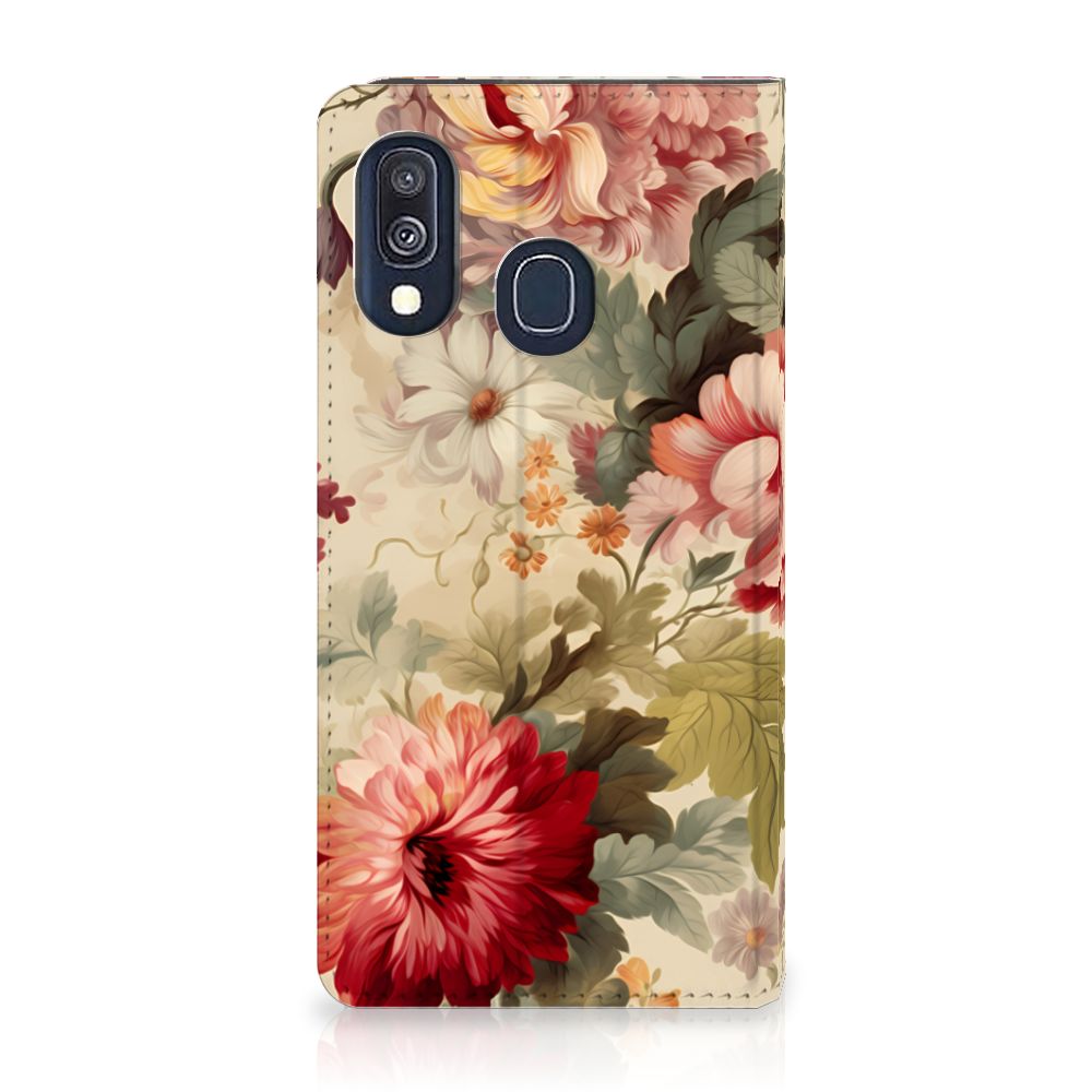 Smart Cover voor Samsung Galaxy A40 Bloemen