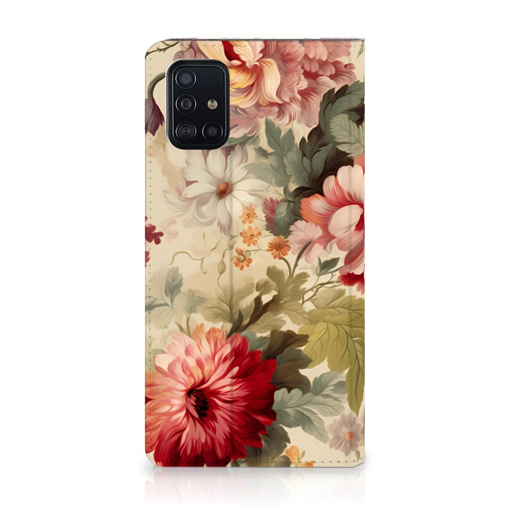 Smart Cover voor Samsung Galaxy A51 Bloemen