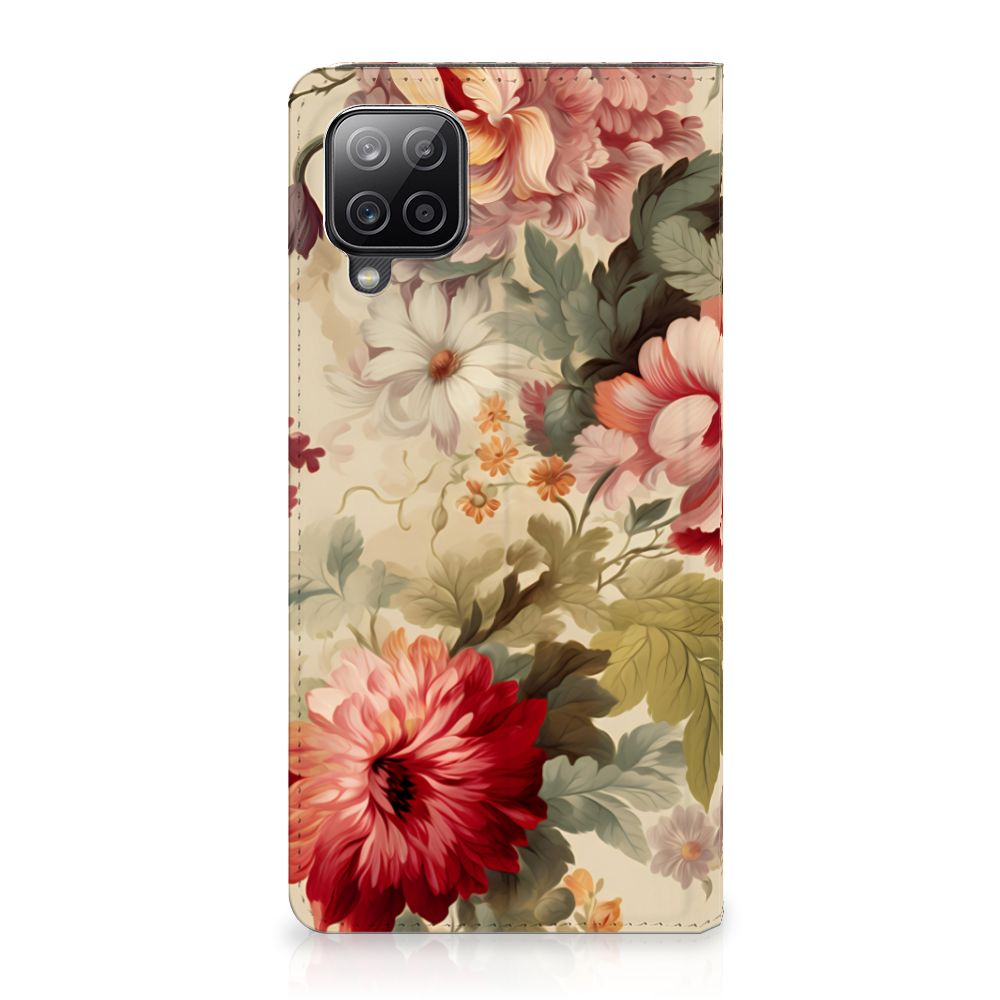 Smart Cover voor Samsung Galaxy A12 Bloemen