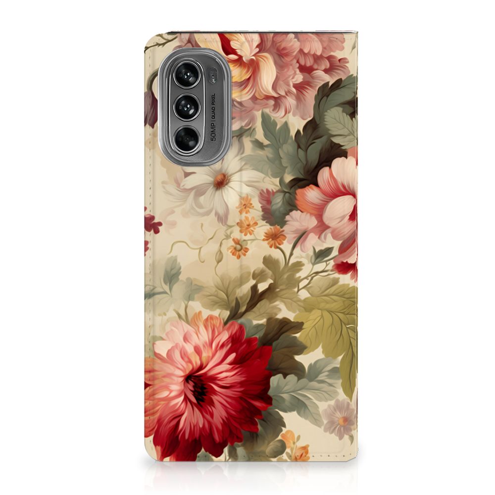 Smart Cover voor Motorola Moto G62 5G Bloemen