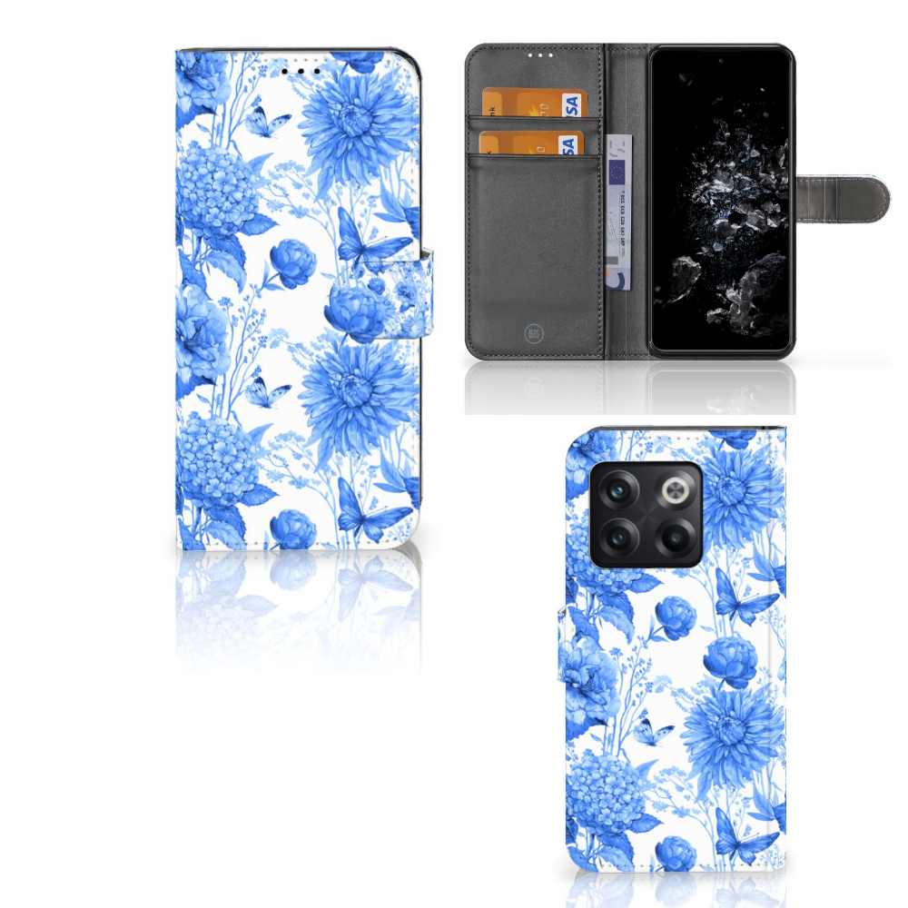 Hoesje voor OnePlus 10T Flowers Blue