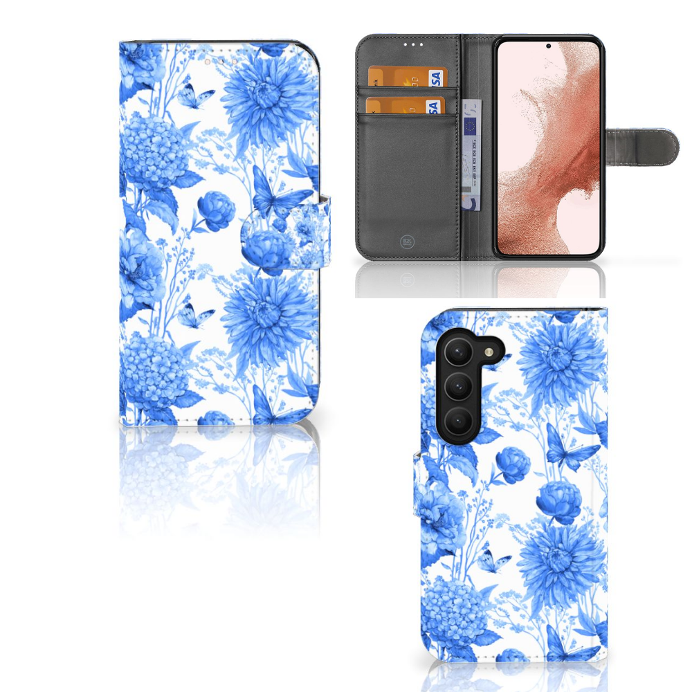 Hoesje voor Samsung Galaxy S23 Flowers Blue