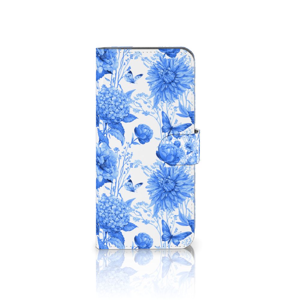 Hoesje voor Motorola Moto G54 Flowers Blue