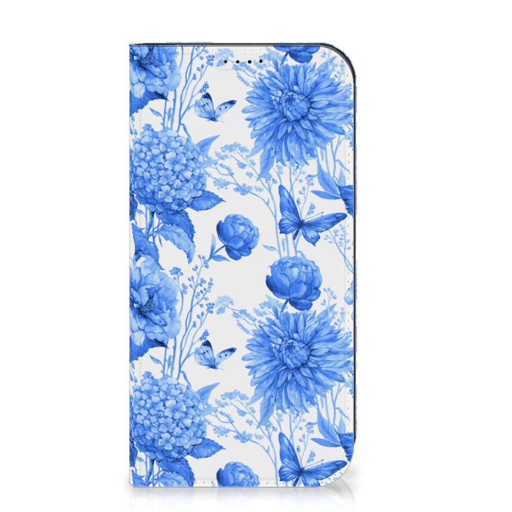 Smart Cover voor iPhone 15 Pro Max Flowers Blue