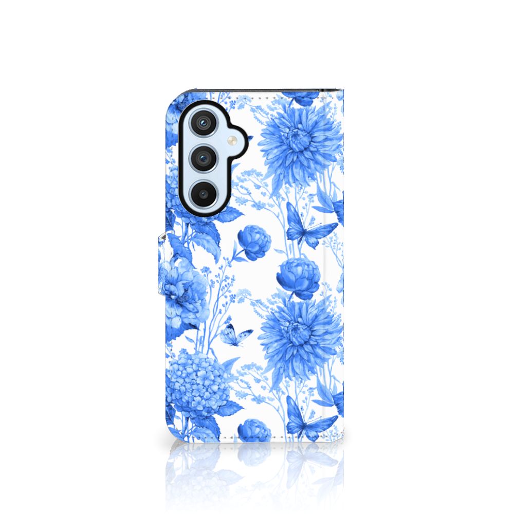 Hoesje voor Samsung Galaxy A54 5G Flowers Blue