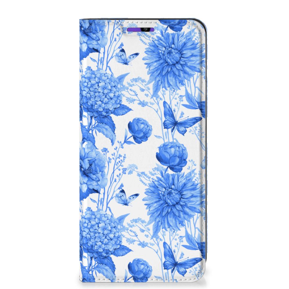Smart Cover voor Samsung Galaxy A22 4G | M22 Flowers Blue
