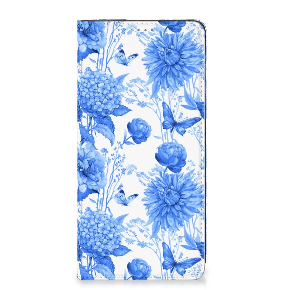 Smart Cover voor Samsung Galaxy A12 Flowers Blue
