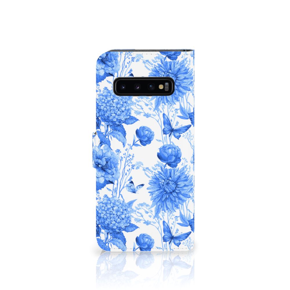 Hoesje voor Samsung Galaxy S10 Flowers Blue
