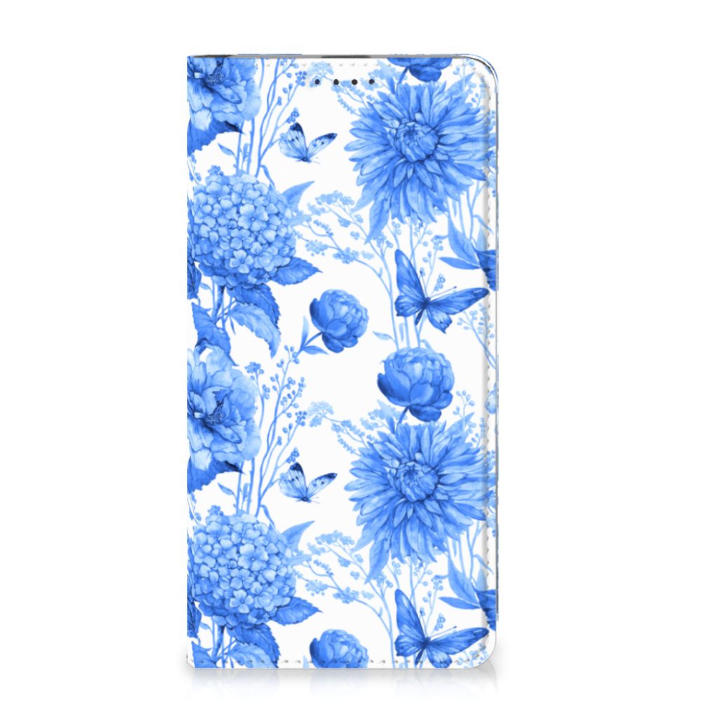 Smart Cover voor Samsung Galaxy A20e Flowers Blue