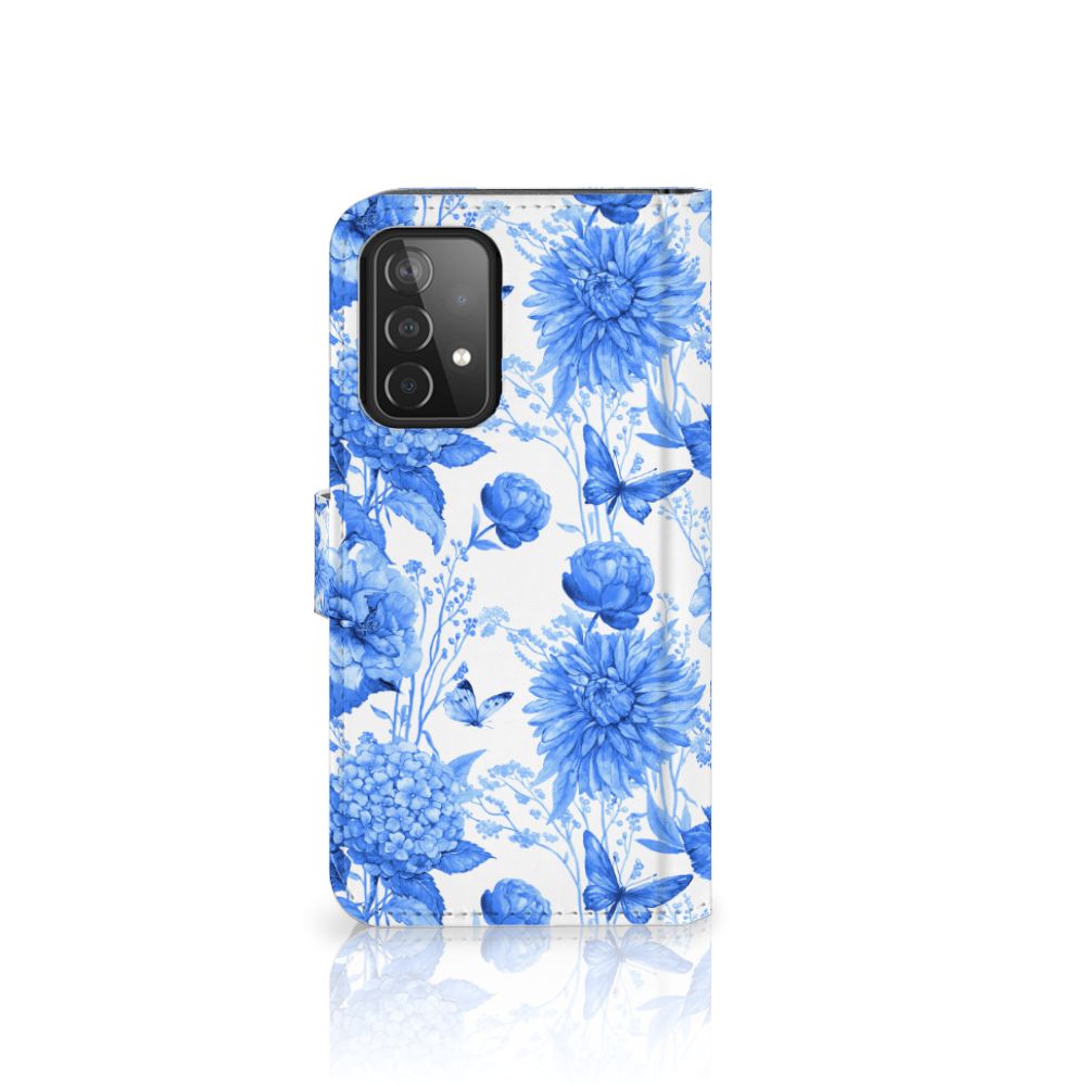 Hoesje voor Samsung Galaxy A52 Flowers Blue
