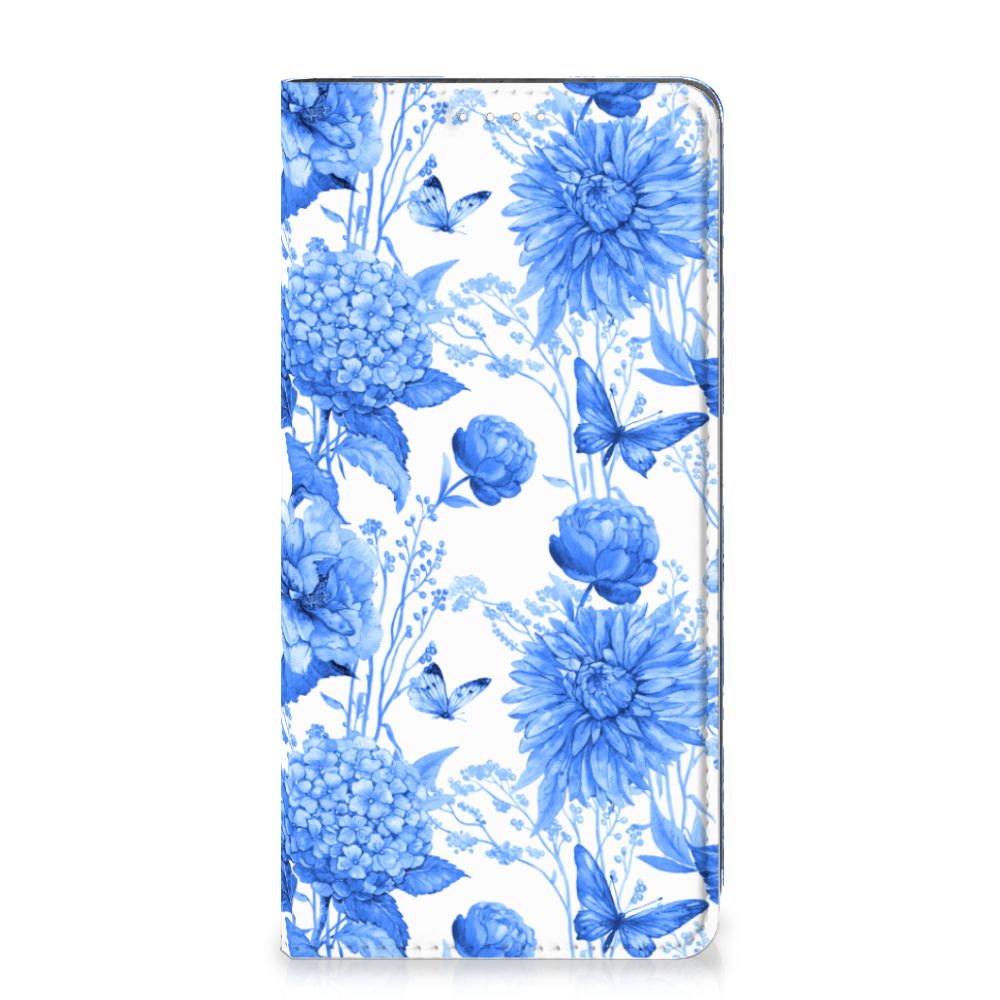 Smart Cover voor Samsung Galaxy S23 Flowers Blue