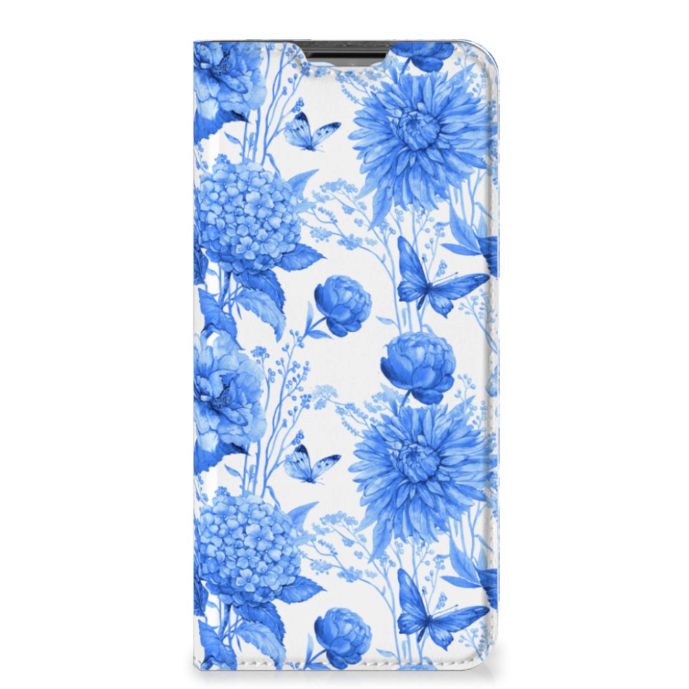 Smart Cover voor OPPO A54s | A16 | A16s Flowers Blue