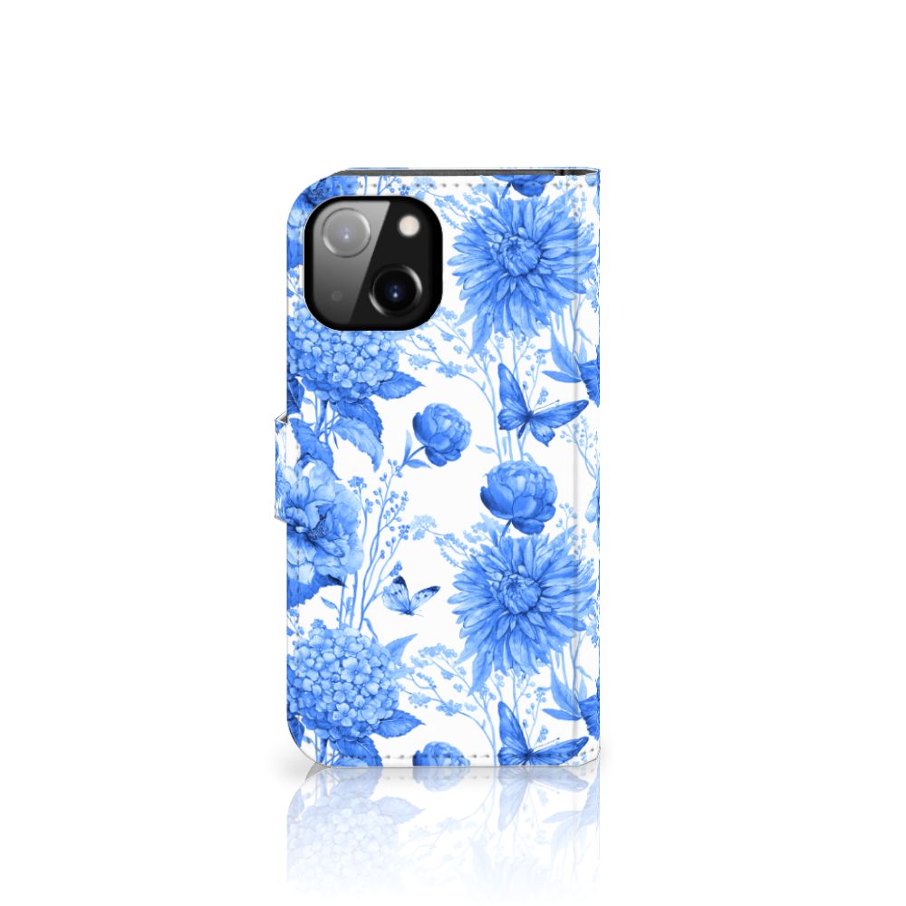 Hoesje voor Apple iPhone 14 Flowers Blue