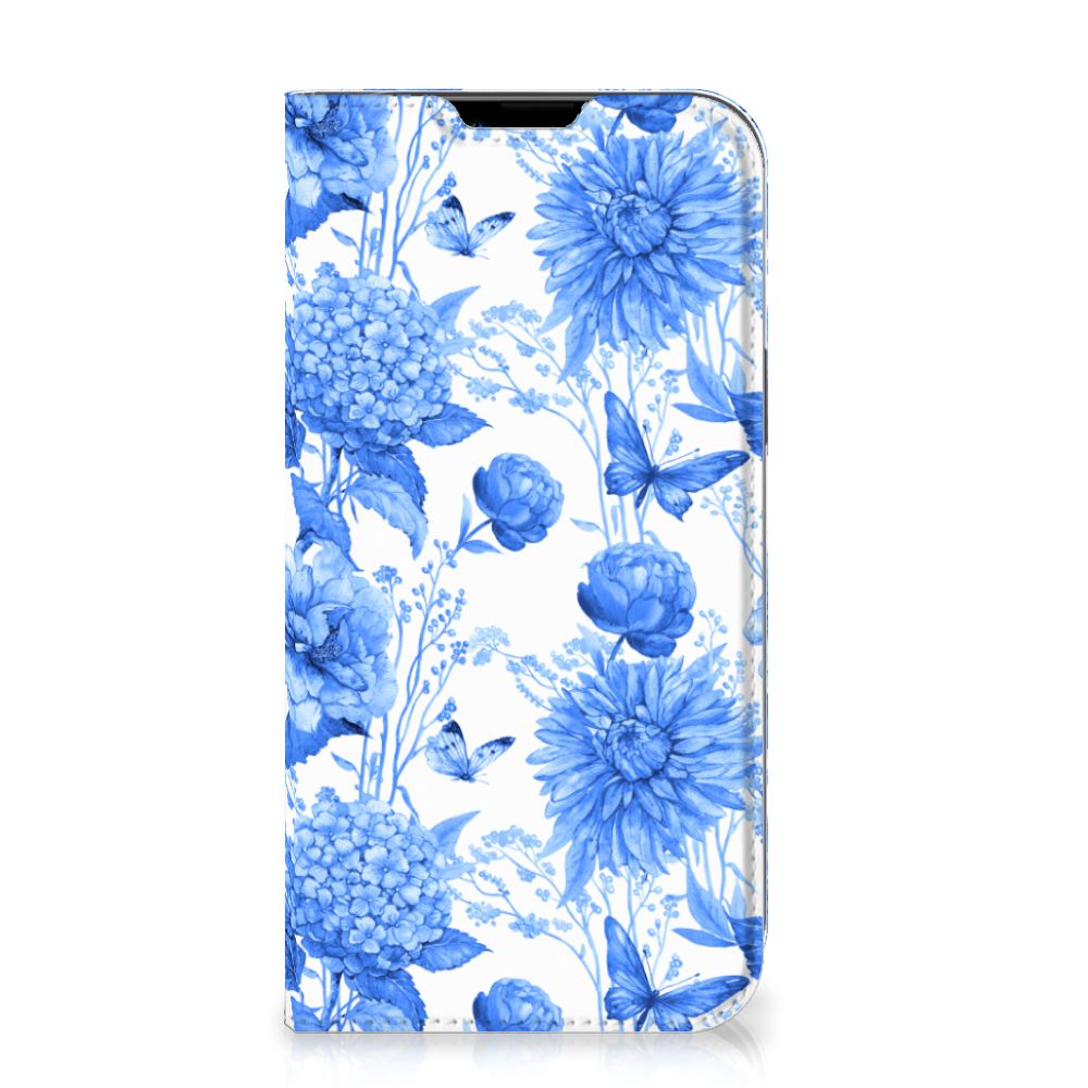 Smart Cover voor Apple iPhone 14 Plus Flowers Blue