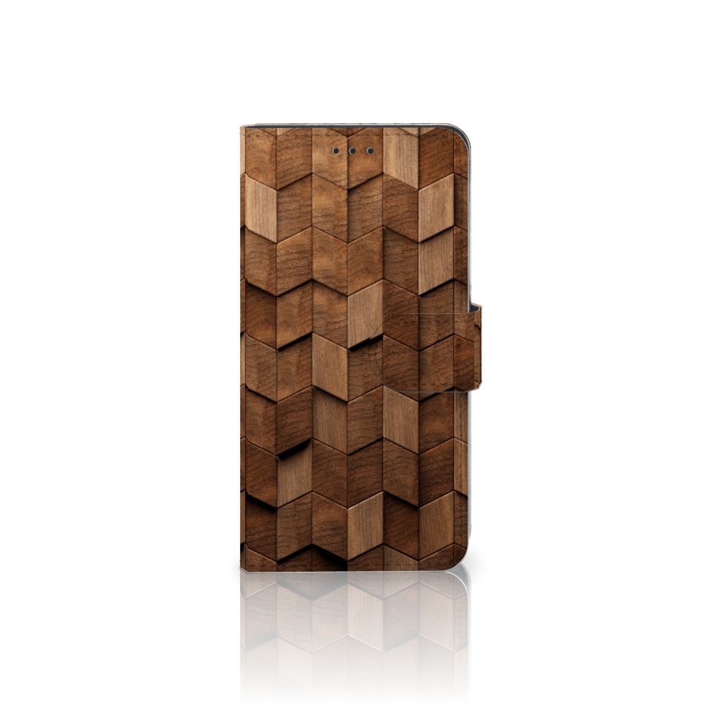 Book Style Case voor Huawei P10 Lite Wooden Cubes