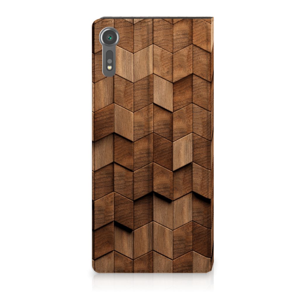 Book Wallet Case voor Sony Xperia XZ | XZs Wooden Cubes
