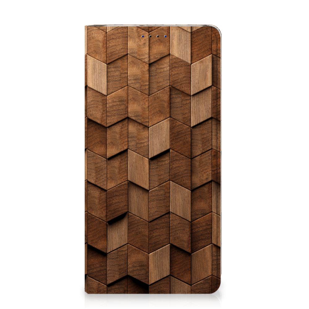 Book Wallet Case voor Huawei P Smart (2019) Wooden Cubes