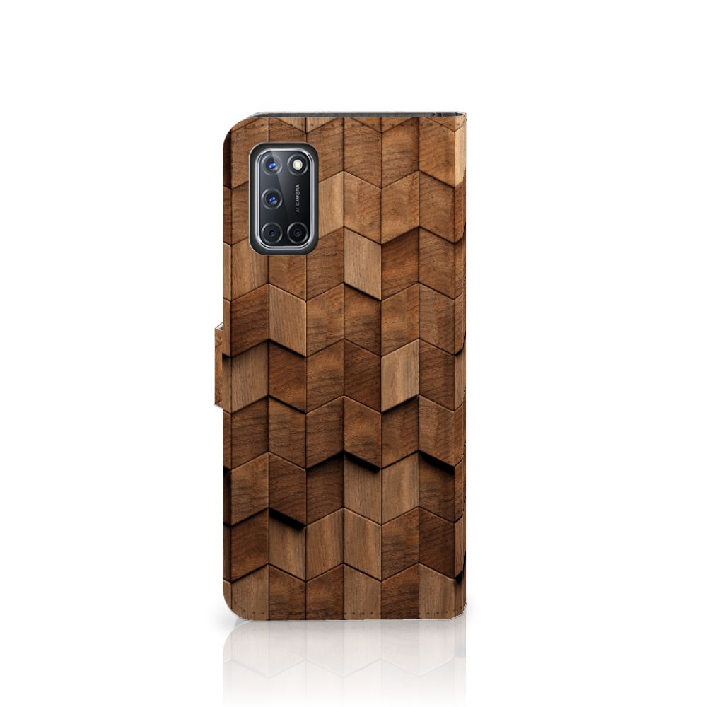 Book Style Case voor OPPO A72 | OPPO A52 Wooden Cubes