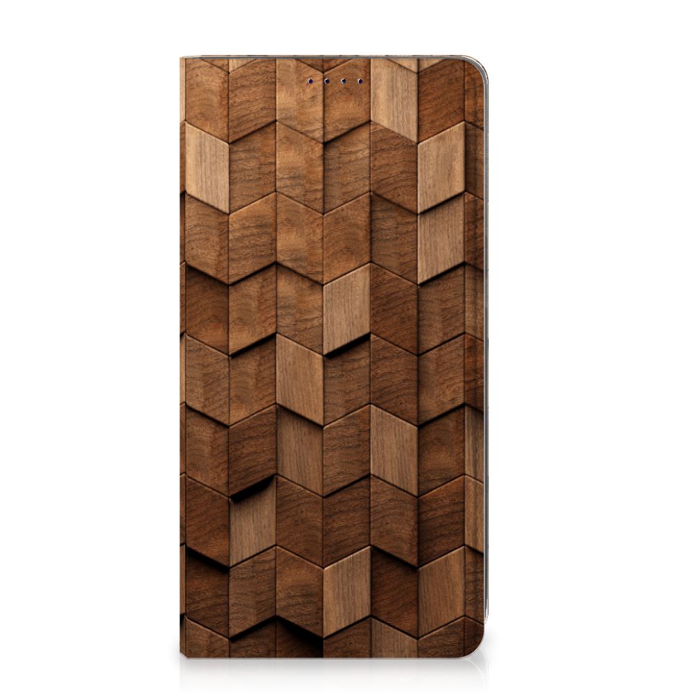 Book Wallet Case voor Samsung Galaxy A50 Wooden Cubes