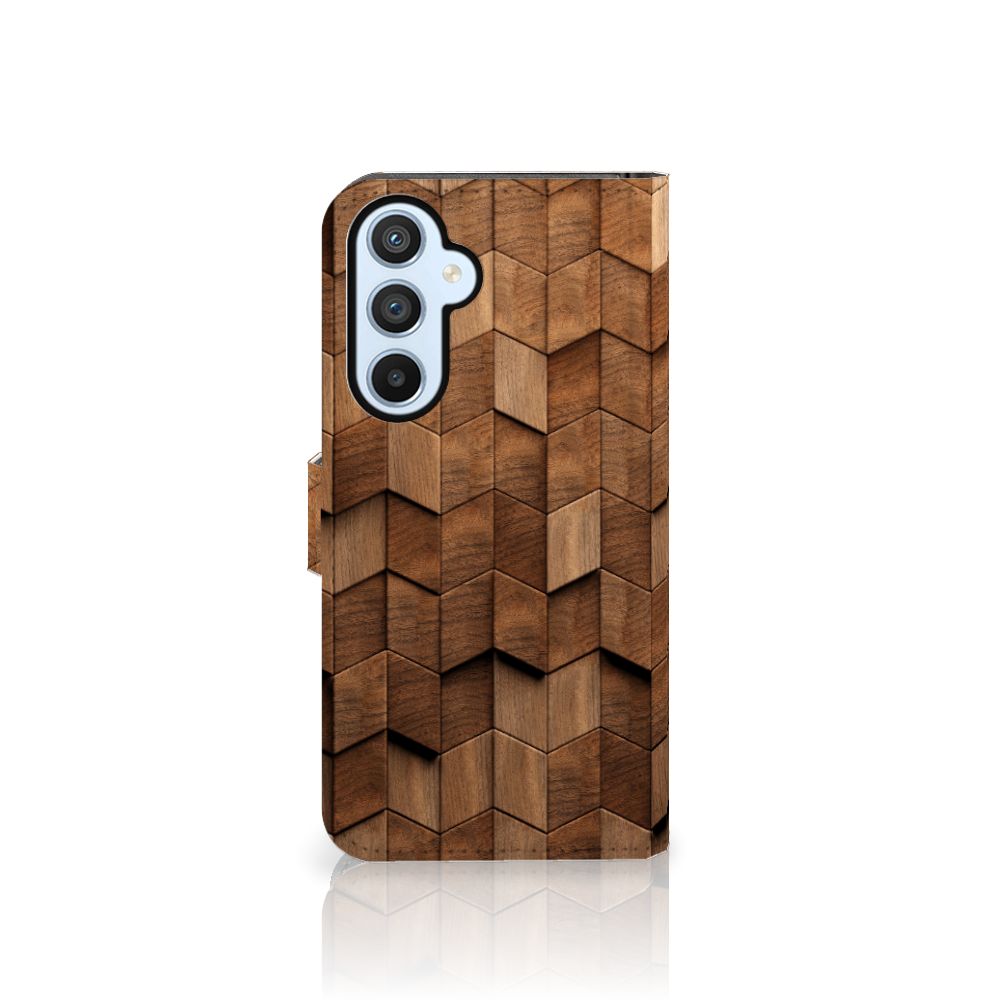 Book Style Case voor Samsung Galaxy A54 5G Wooden Cubes