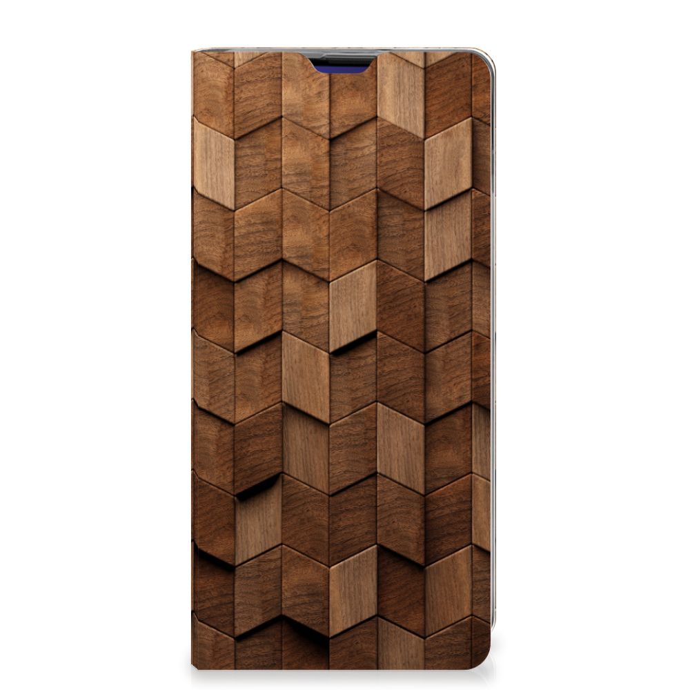 Book Wallet Case voor Samsung Galaxy S10 Plus Wooden Cubes