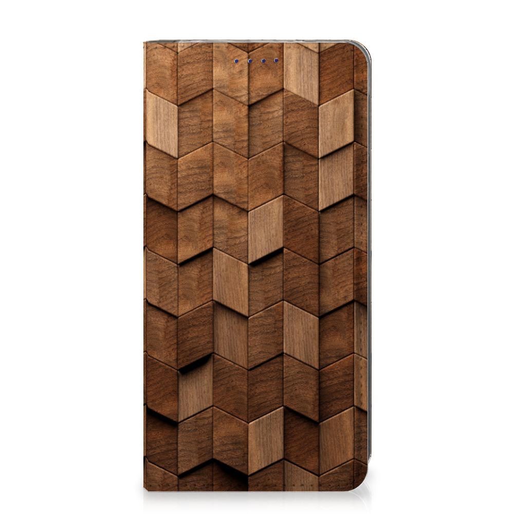 Book Wallet Case voor Samsung Galaxy S10e Wooden Cubes