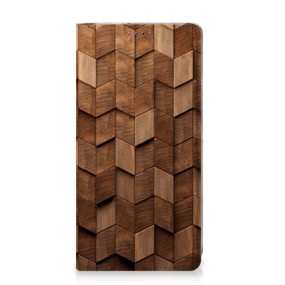 Book Wallet Case voor Huawei P30 Lite New Edition Wooden Cubes