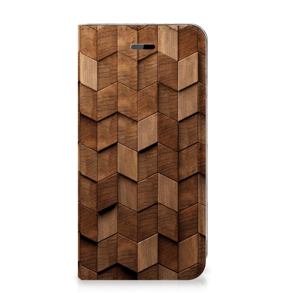 Book Wallet Case voor iPhone 7 | 8 | SE (2020) | SE (2022) Wooden Cubes