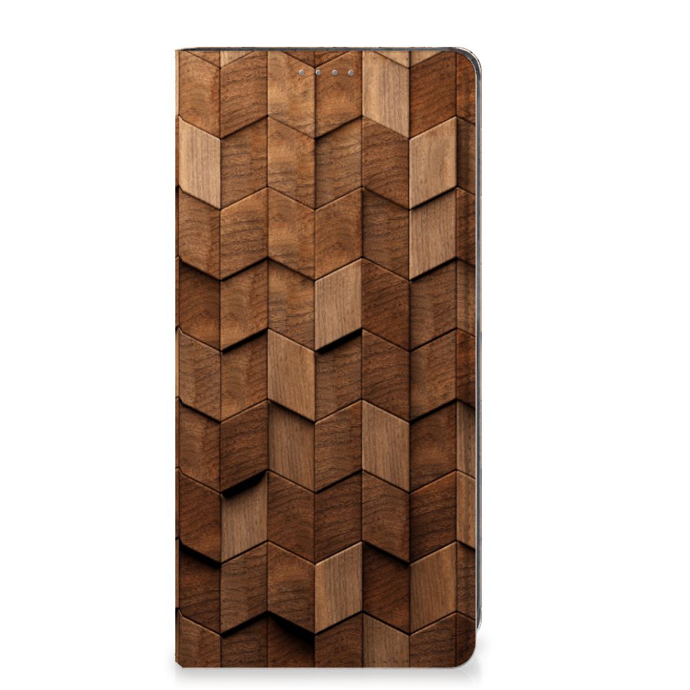 Book Wallet Case voor Samsung Galaxy A34 Wooden Cubes