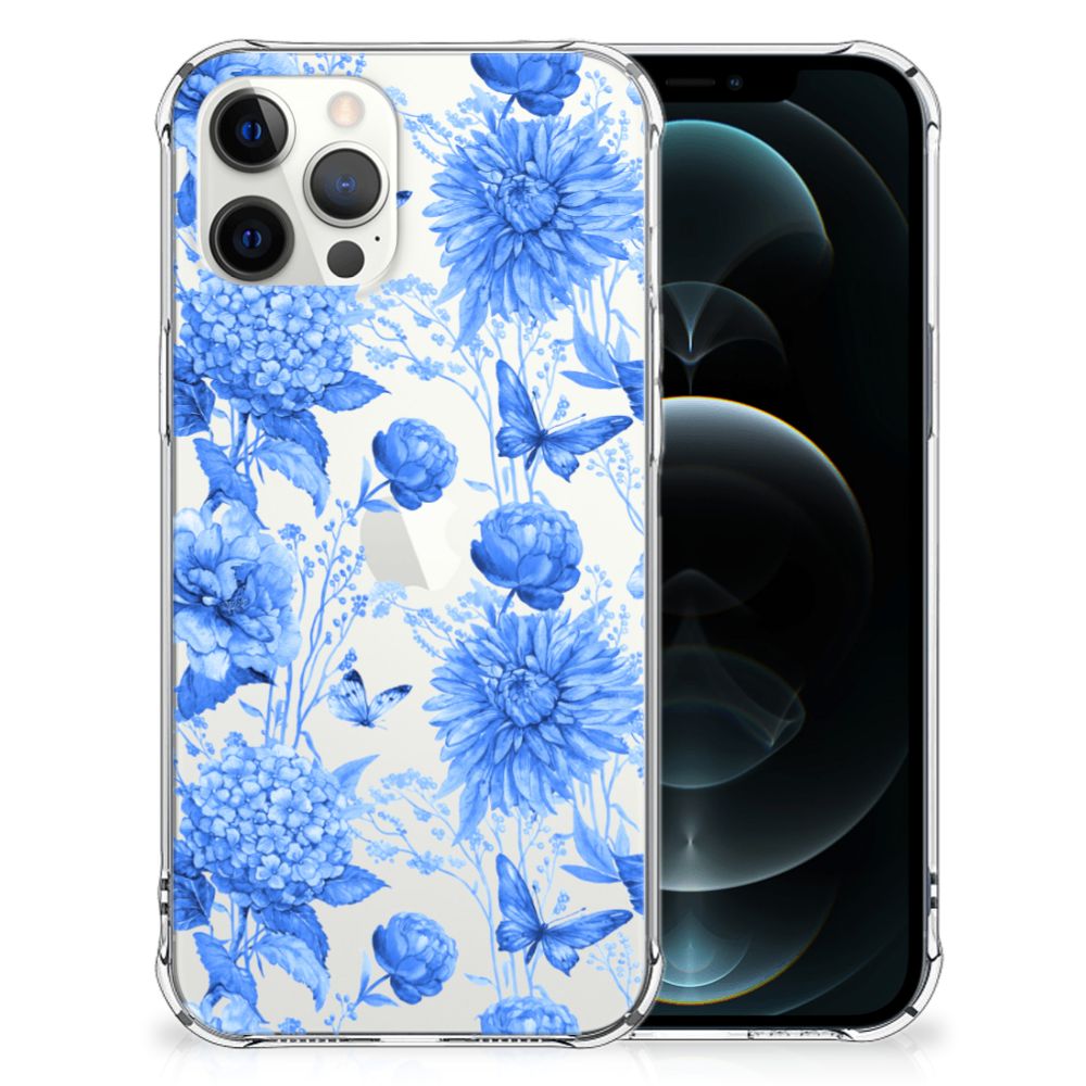 Case voor iPhone 12 Pro Max Flowers Blue