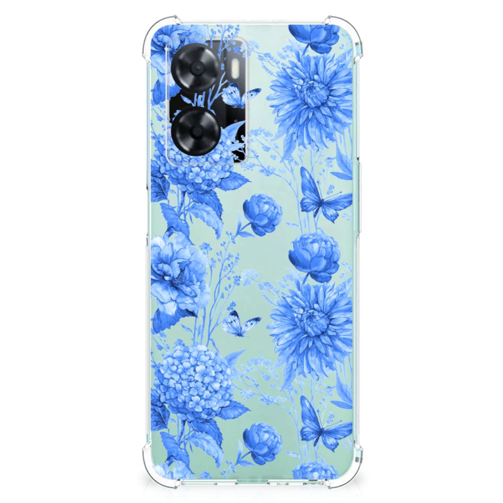 Case voor OPPO A57 | A57s | A77 4G Flowers Blue