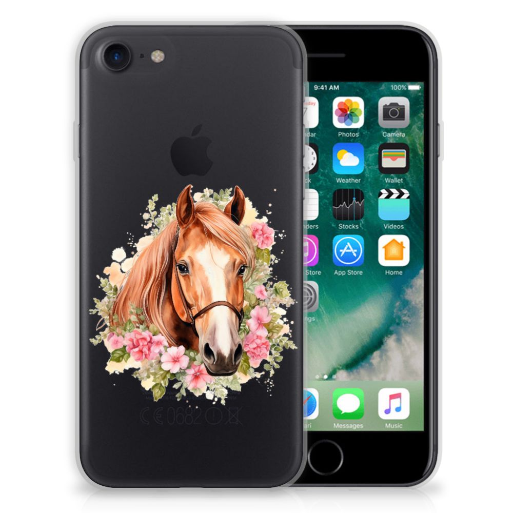 TPU Hoesje voor iPhone SE 2022 | SE 2020 | 8 | 7 Paard