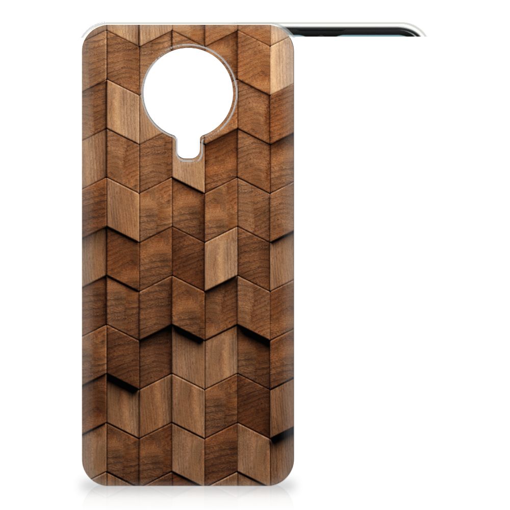 Bumper Hoesje voor Nokia G20 | G10 Wooden Cubes
