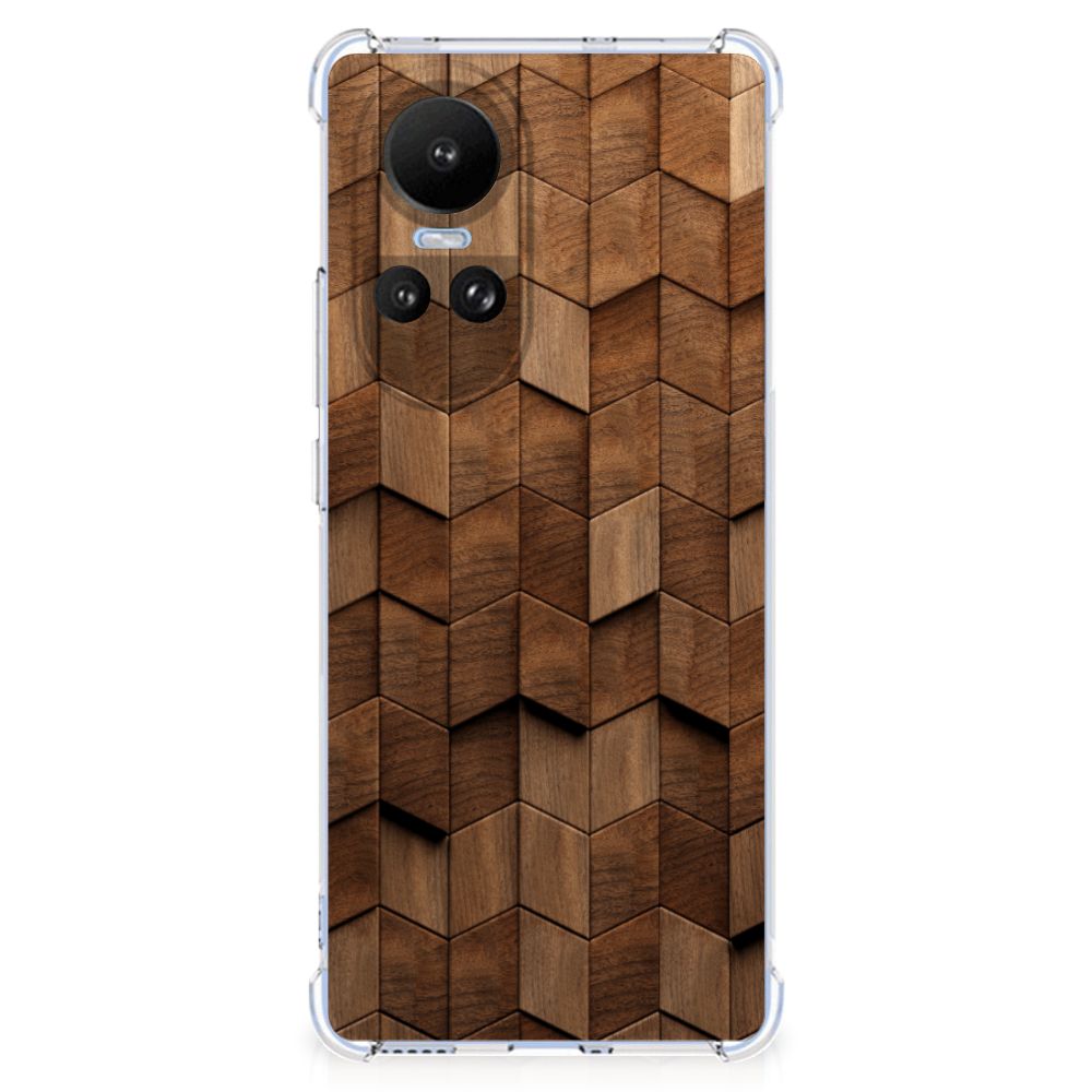 Stevig Telefoonhoesje voor OPPO Reno10 | 10 Pro Wooden Cubes
