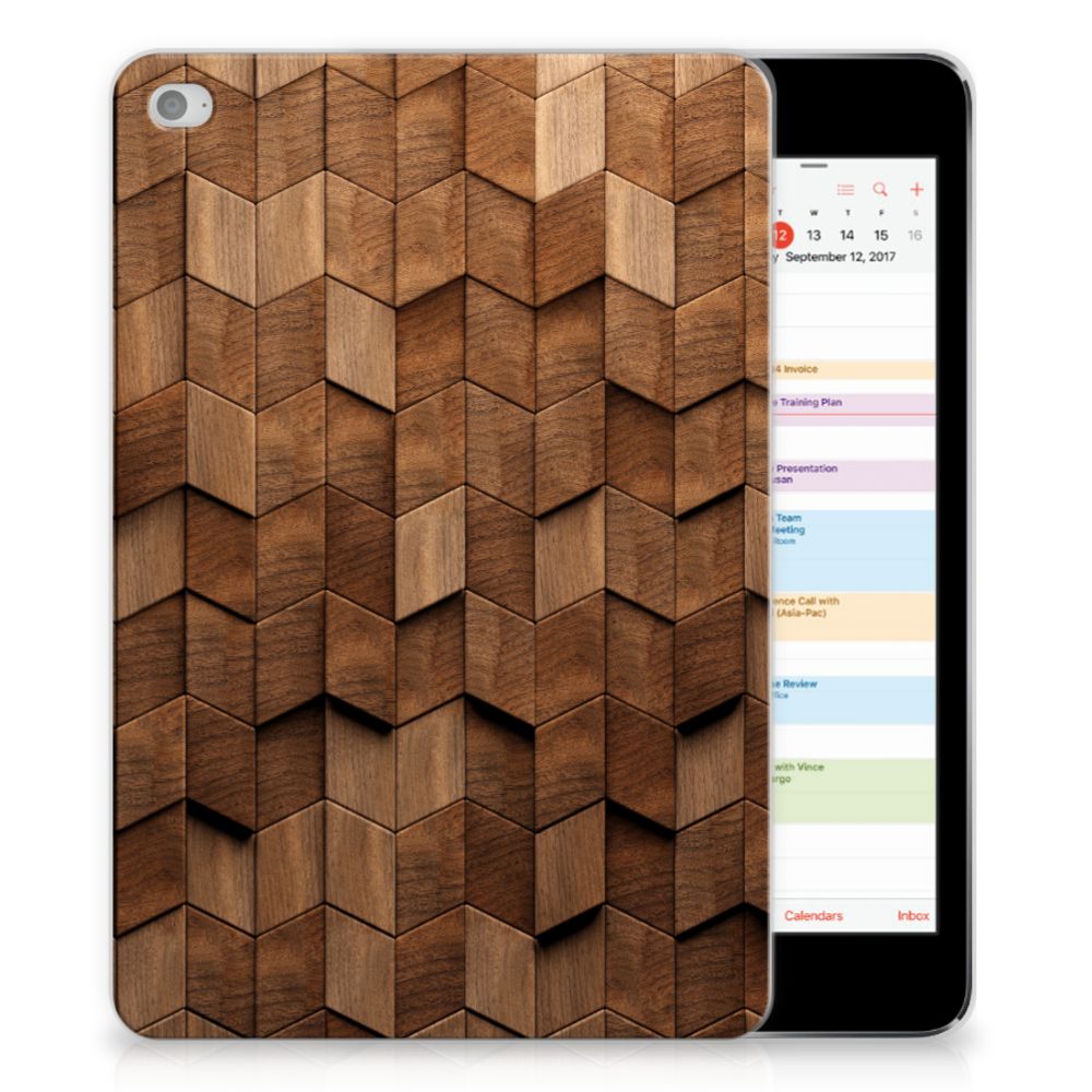 Silicone Tablet Hoes voor Apple iPad Mini 4 | Mini 5 (2019) Wooden Cubes