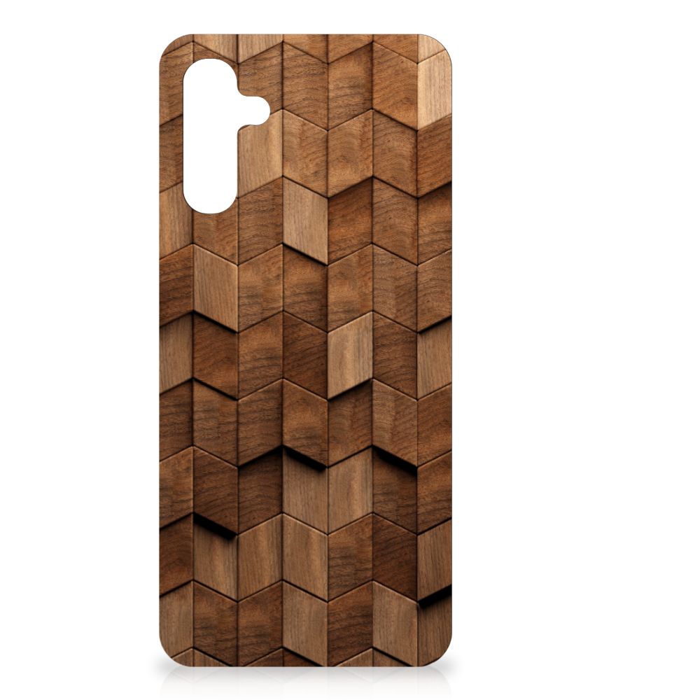 Bumper Hoesje voor Samsung Galaxy A13 | A04s Wooden Cubes