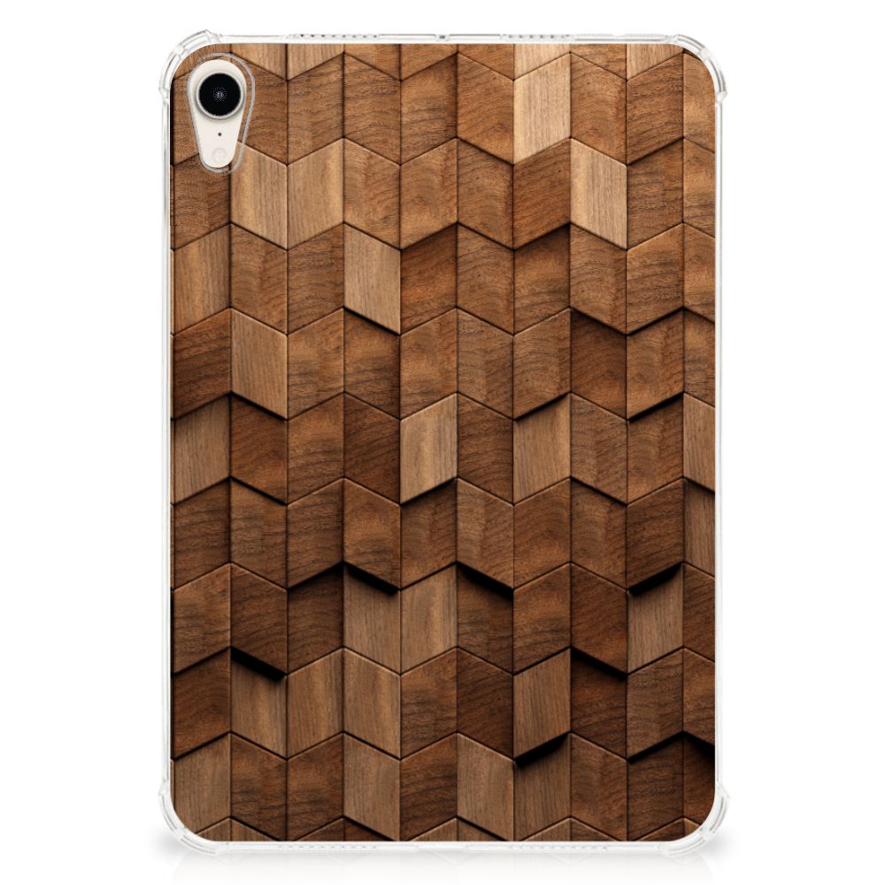 Silicone Tablet Hoes voor Apple iPad mini 6 (2021) Wooden Cubes