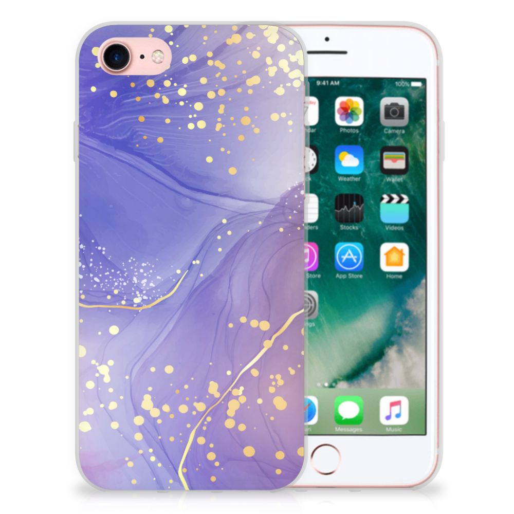 Hoesje maken voor iPhone SE 2022 | SE 2020 | 8 | 7 Watercolor Paars