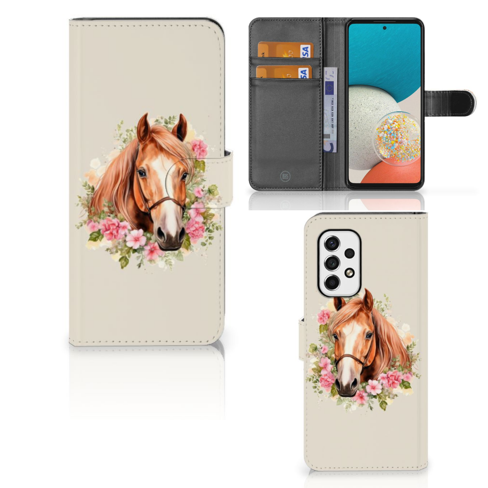 Telefoonhoesje met Pasjes voor Samsung Galaxy A53 Paard