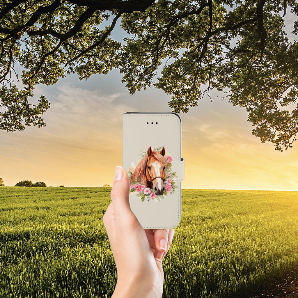 Telefoonhoesje met Pasjes voor iPhone 7 | 8 | SE (2020) | SE (2022) Paard