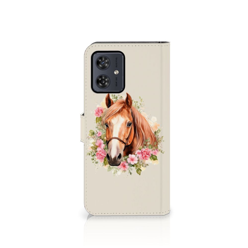 Telefoonhoesje met Pasjes voor Motorola Moto G54 Paard
