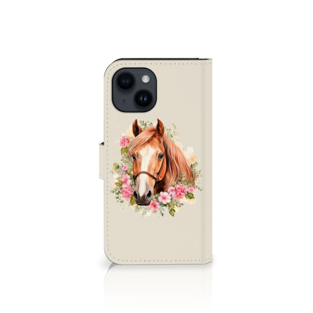 Telefoonhoesje met Pasjes voor iPhone 15 Paard